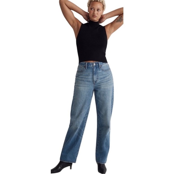 Madewell Curvy Baggy Straight Jeans Size 25 - Picture 1 of 9